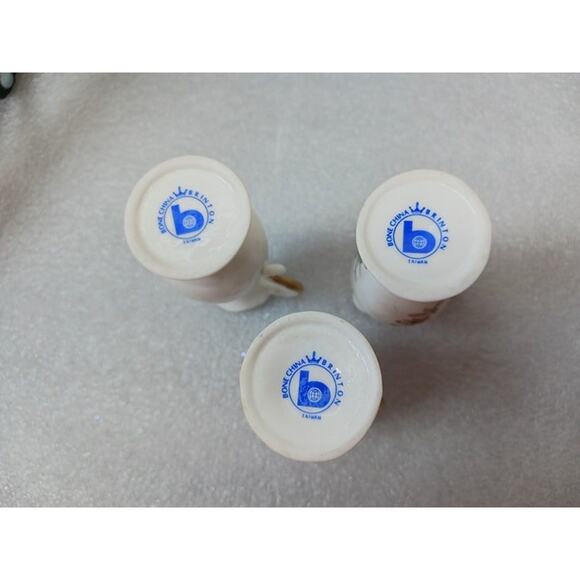 VTG Brinton Bone China Porcelain Floral Miniature Vases l Qty: 3 - Picture 8 of 10
